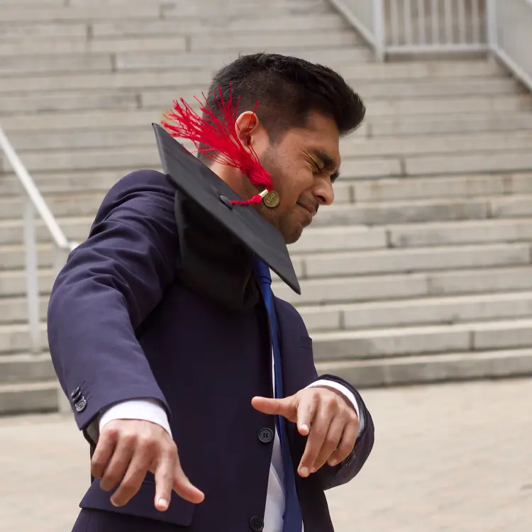 Parth at his Mechanical Engineering graduation ceremony